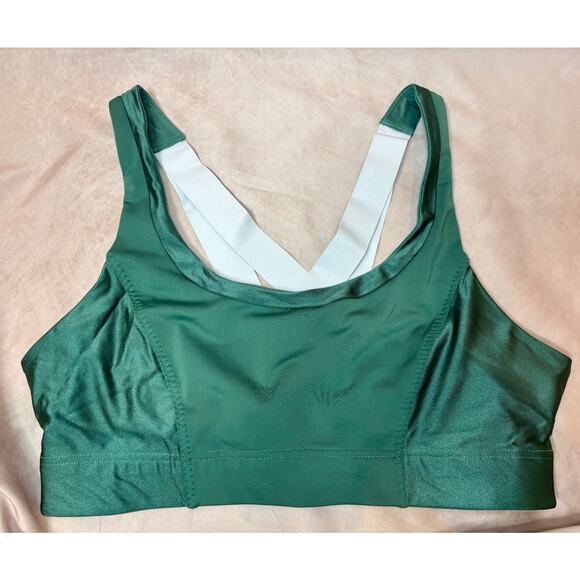 Fabletics 3-pc Workout Set w/ Cropped Hooded Jacket Green Size XL - Picture 10 of 16